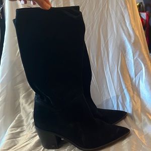 Cute suede knee high boots